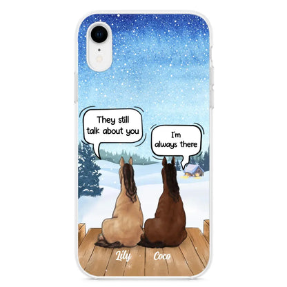 Custom Personalized Dog Horse Phone Case -  Upto 5 Pets - Xmas Gift For Dog/ Horse Lover - Case For iPhone And Samsung