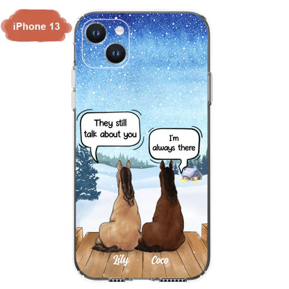 Custom Personalized Dog Horse Phone Case -  Upto 5 Pets - Xmas Gift For Dog/ Horse Lover - Case For iPhone And Samsung