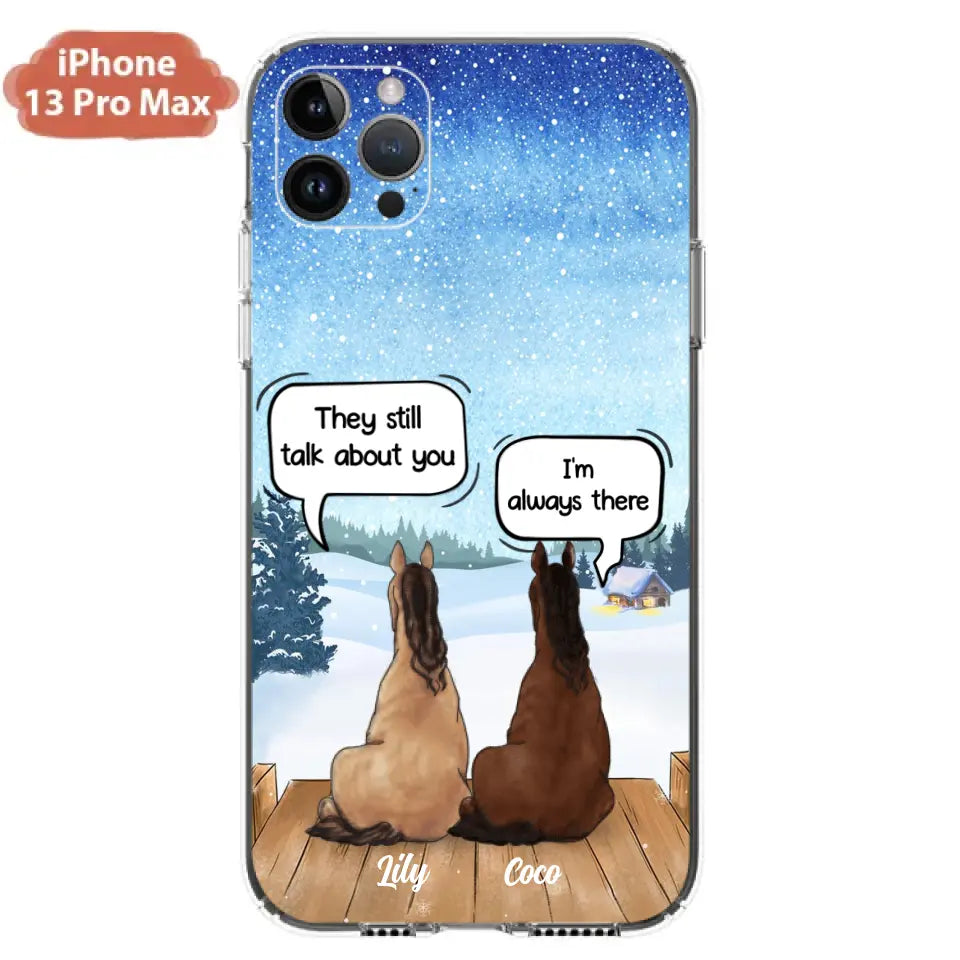 Custom Personalized Dog Horse Phone Case -  Upto 5 Pets - Xmas Gift For Dog/ Horse Lover - Case For iPhone And Samsung