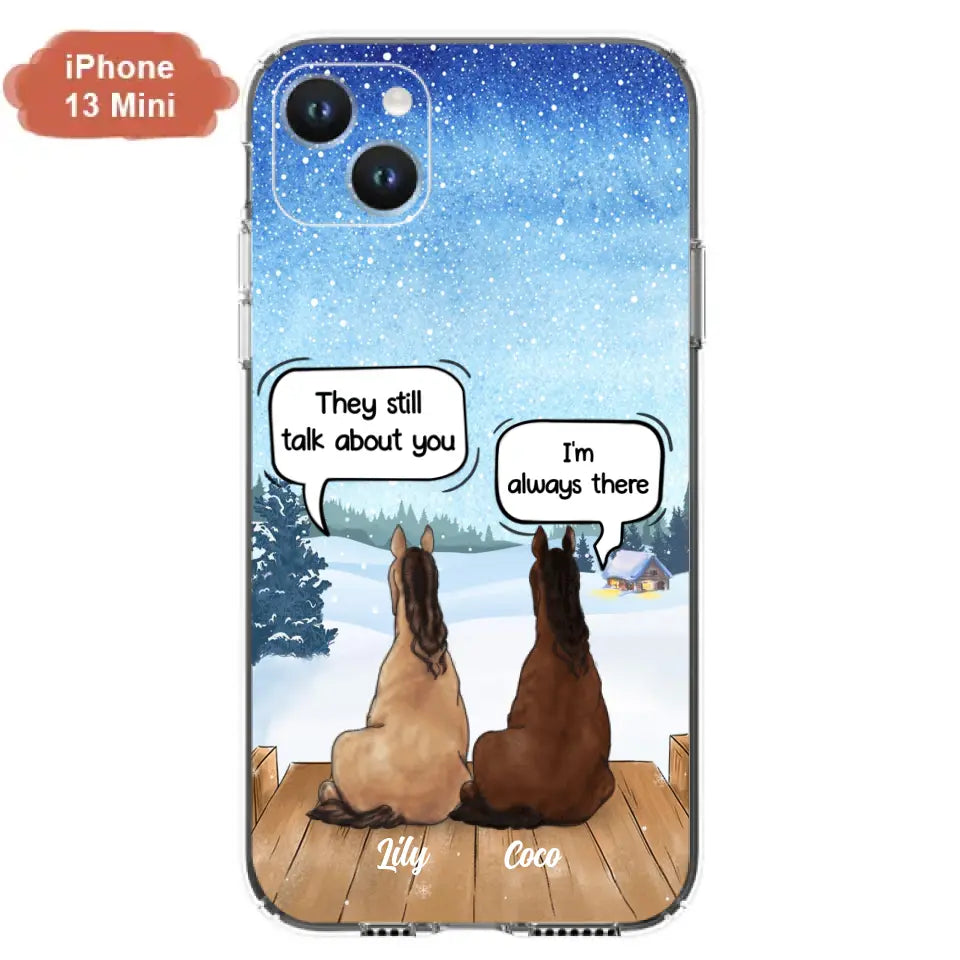 Custom Personalized Dog Horse Phone Case -  Upto 5 Pets - Xmas Gift For Dog/ Horse Lover - Case For iPhone And Samsung