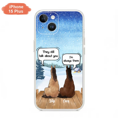 Custom Personalized Dog Horse Phone Case -  Upto 5 Pets - Xmas Gift For Dog/ Horse Lover - Case For iPhone And Samsung
