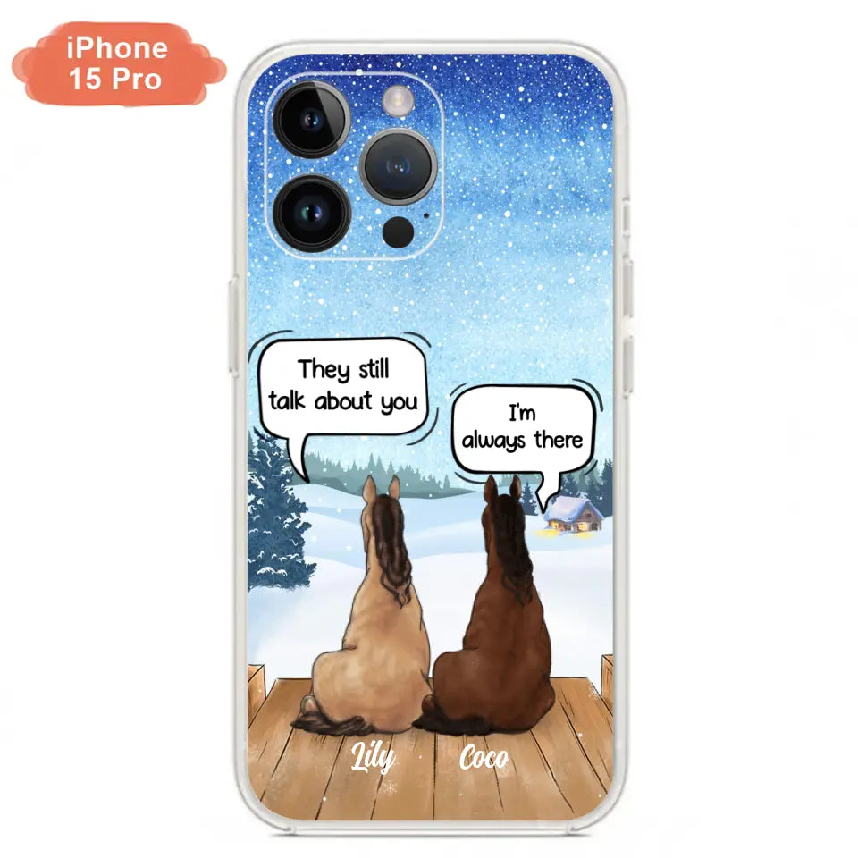 Custom Personalized Dog Horse Phone Case -  Upto 5 Pets - Xmas Gift For Dog/ Horse Lover - Case For iPhone And Samsung