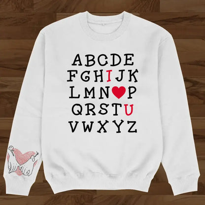 Personalized Couple Hands Sweater - Anniversary/Christmas/Valentine's Day Gift Idea For Couple/Him/Her - I Love You