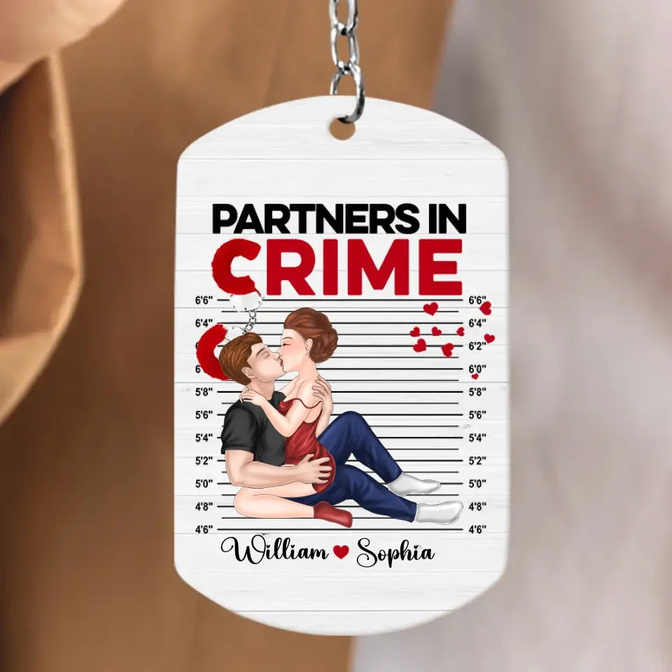 Personalized Sexy Couple Aluminum Keychain - Gift Idea For Couple/Valentine's Day - Partners In Crime