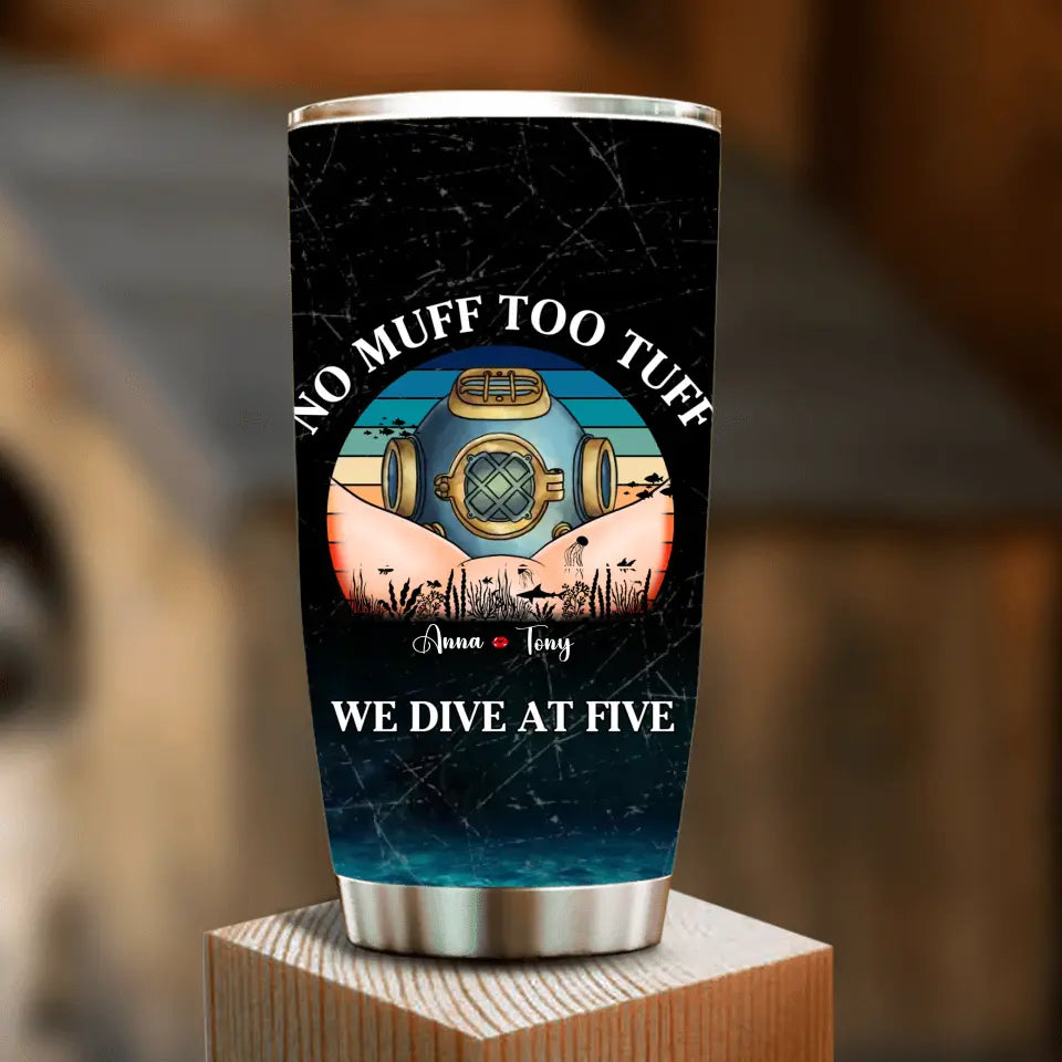 Personalized Funny Couple Tumbler - Gift Idea For Couple/Him/Her/Valentine's Day - No Muff Too Tuff