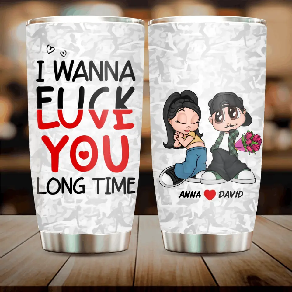 Personalized Couple Tumbler - Gift Idea For Him/Her/Couple/Valentine's Day - I Love You