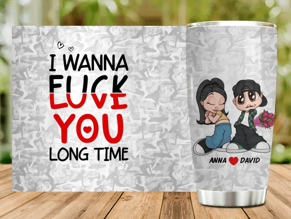 Personalized Couple Tumbler - Gift Idea For Him/Her/Couple/Valentine's Day - I Love You