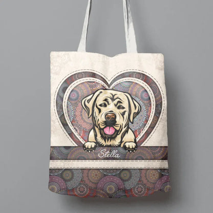 Personalized Dog Face Canvas Bag - Up to 
5 Dogs - Gift Idea for Dog Mom