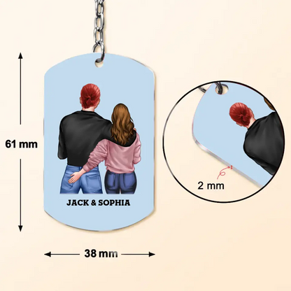 Personalized To My Husband Aluminum Keychain - Gift Idea For Him/Husband - I Am So Lucky To Share It With You