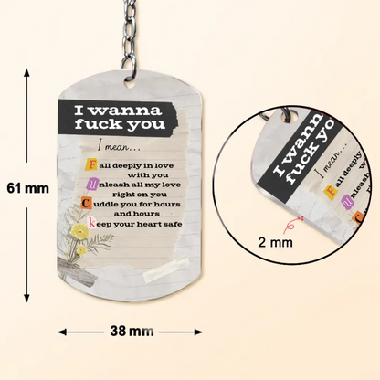 Personalized Couple Aluminum Keychain - Gift Idea for Couple/Him/Her - Unleash All My Love Right On You