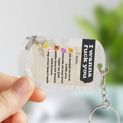 Personalized Couple Aluminum Keychain - Gift Idea for Couple/Him/Her - Unleash All My Love Right On You