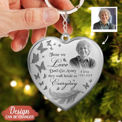 Personalized Photo Heart Acrylic Keychain - Memorial Gift Idea - If Love Could Have Saved You, You Would Have Lived Forever