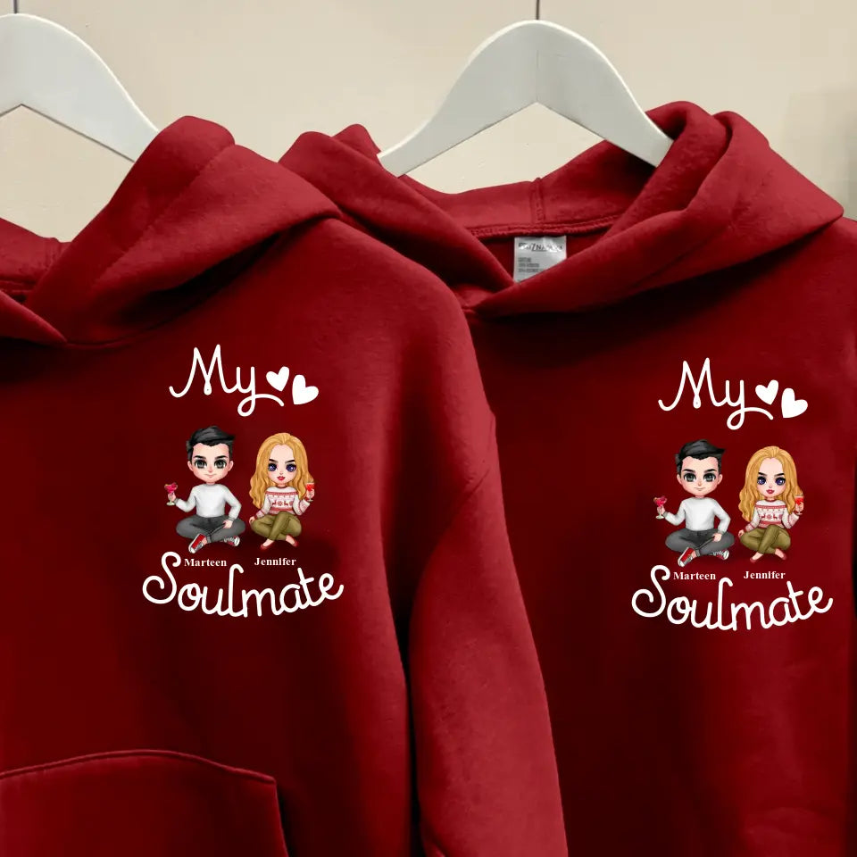 Personalized Couple Hoodie - Valentine's Day Gift Idea for Couple - My Soulmate