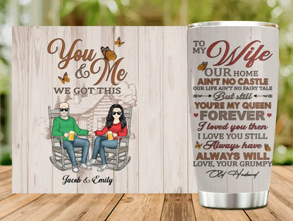 Personalized Couple Tumbler - Gift Idea For Couple/Him/Her/Christmas - You & Me We Got This