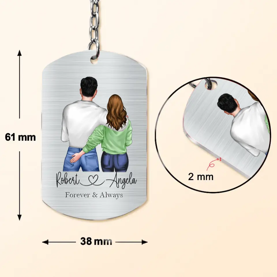Personalized Couple Aluminum Keychain - 
 Gift Idea For Couple/Valentine's Day - In Case I Don't Say It Enough