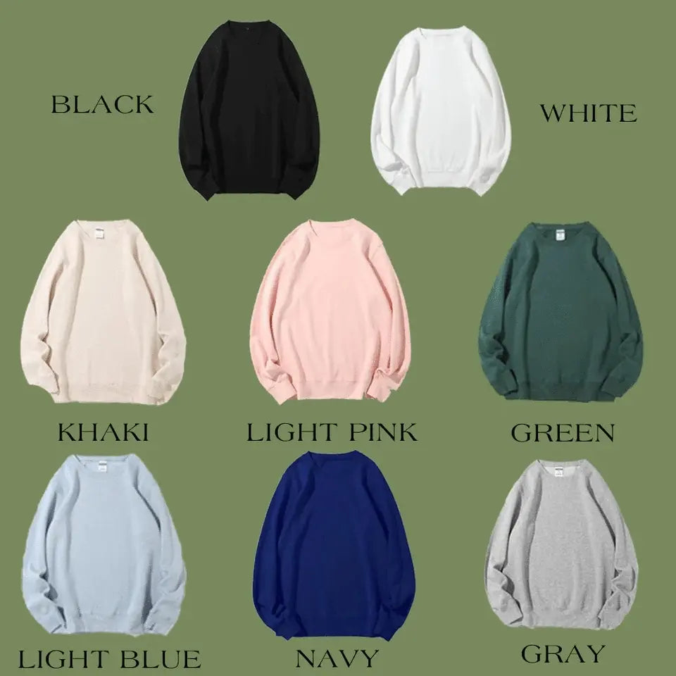 Personalized Embroidered Sweatshirt - Gift Idea for Valentin's Day/Mother's Day/Father's Day