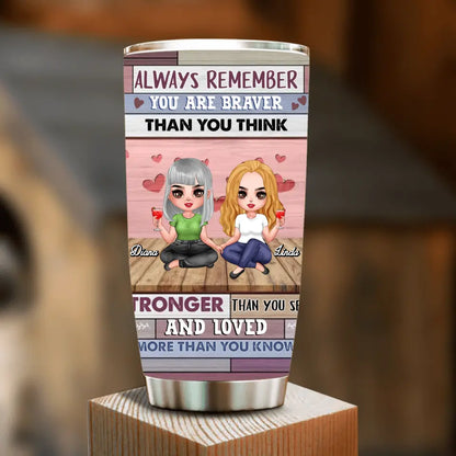 Personalized Mother & Daughter Tumbler - Gift From Mom - To My Badass Daughter