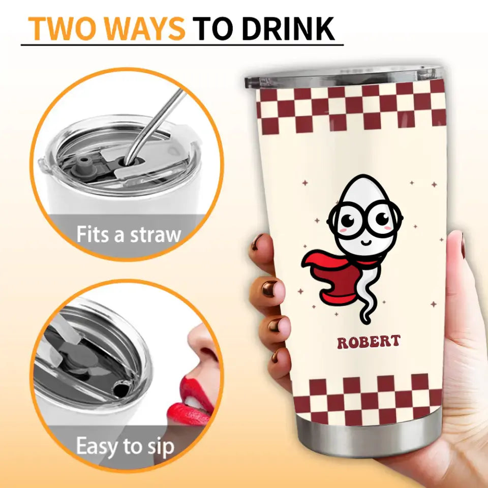 Personalized Mother Tumbler - Gift For Mom/Mother's Day - Thanks For Not Swallowing Us