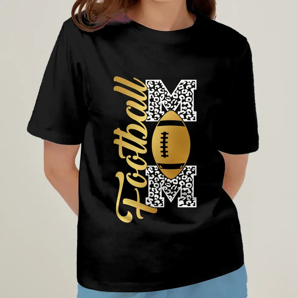Personalized Football Mom AOP T-Shirt - Mother's Day Gift Idea for Mom/Grandma