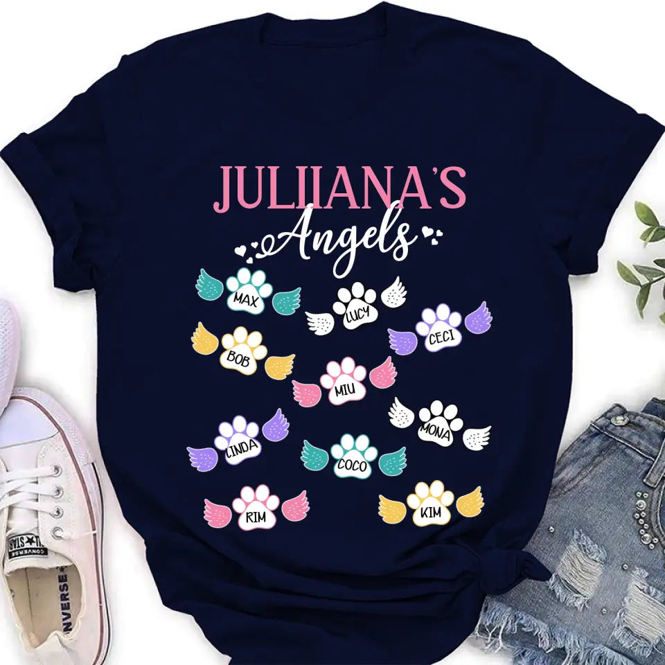 Personalized Angels Shirt/Hoodie - Up to 10 Pets/Kids - Mother's Day Gift Idea