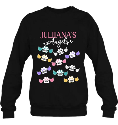 Personalized Angels Shirt/Hoodie - Up to 10 Pets/Kids - Mother's Day Gift Idea