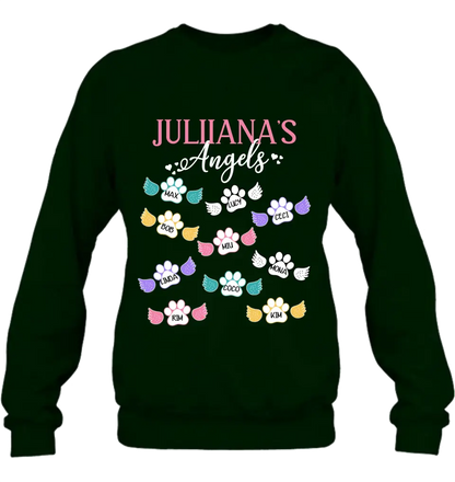 Personalized Angels Shirt/Hoodie - Up to 10 Pets/Kids - Mother's Day Gift Idea