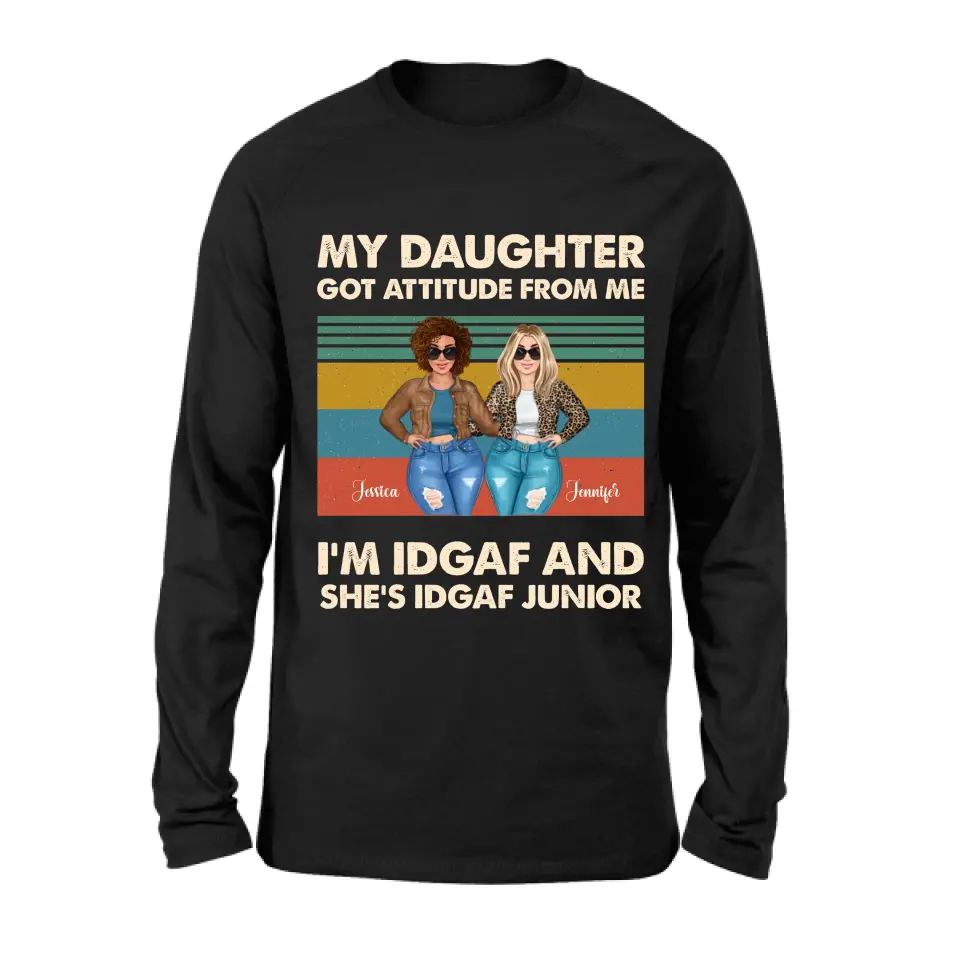 Personalized Mom T-shirt/Hoodie - Gift Idea For Mother's Day - My Daughter Got Attitude From Me