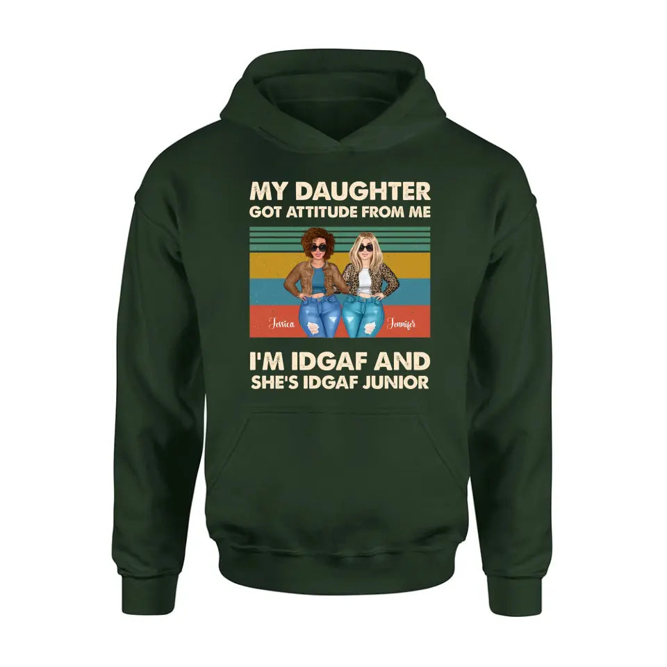 Personalized Mom T-shirt/Hoodie - Gift Idea For Mother's Day - My Daughter Got Attitude From Me