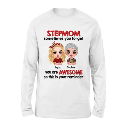 Personalized Mom & Daughter Shirt/Hoodie - Mother's Day Gift Idea To Stepmom