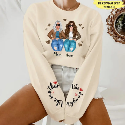 Personalized Mother Daughter AOP Sweater -  Mother's Day Gift Idea For Mom - Like Mother Like Daughter