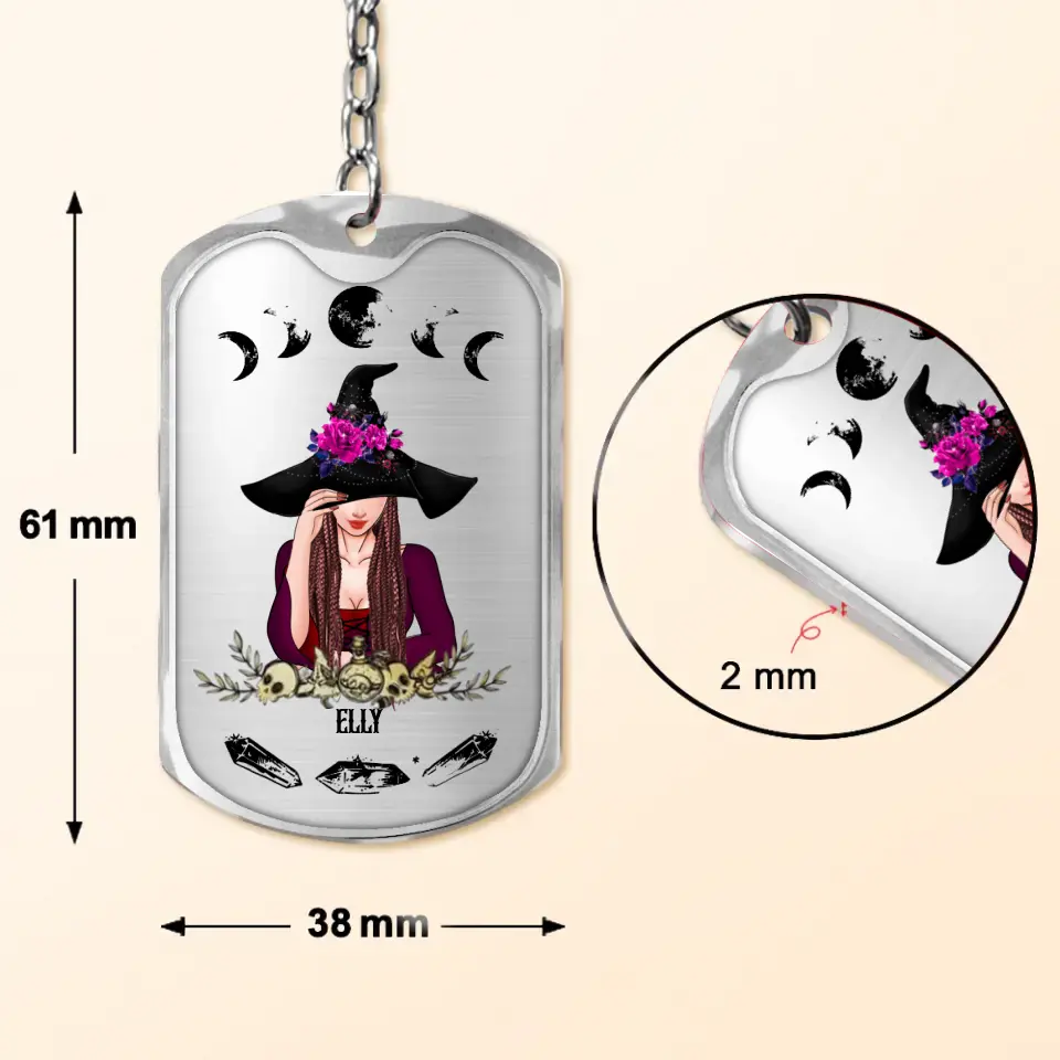 Personalized Witch Aluminum Keychain - Gift For Witch Lover - Am I Really A Witch