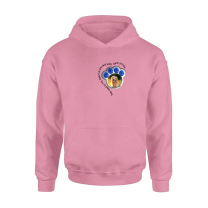 Personalized Memorial Dog Shirt/Hoodie - Upload Photo - Gift Idea For Dog Lover/Mother's Day/Father's Day - The Road To My Heart Is Paved With Paw Prints