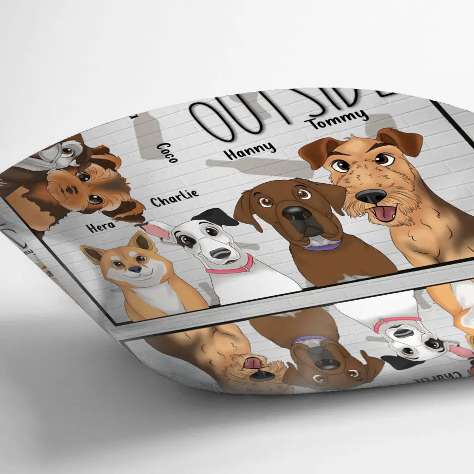 Personalized Dog Pillow Cover - Gift Idea For Dog Lovers/Mother's Day - It's Too Peopley Outside