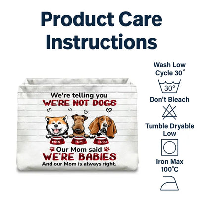 Personalized Pets Storage Box - Up to 4 Dogs/Cats - Gift Idea for Pet Lovers - Our Mom Said Were Babies