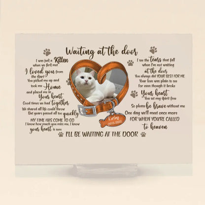 Personalized Memorial Photo Cat Acrylic Plaque - Gift Idea For Pet Lover - I Was Just A Kitten