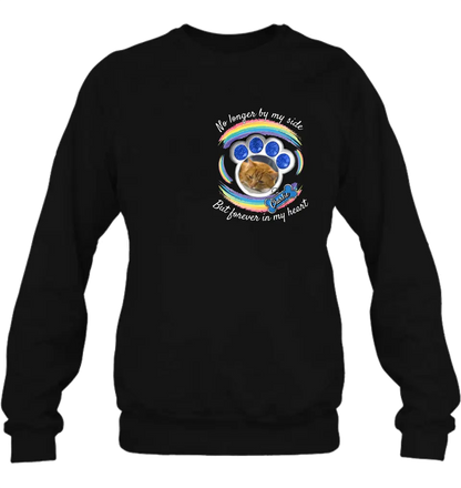 Personalized Memorial Pet Photo Shirt/Hoodie - Upload Photo - Gift Idea For Cat/Dog Lover/Mother's Day/Father's Day - No Longer By My Side But Forever In My Heart
