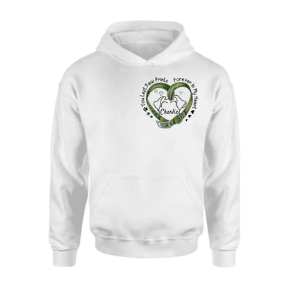 Personalized Memorial Dog Collar T-shirt/Hoodie - Gift Idea For Dog Lover/Mother's Day/Father's Day - You Left Paw Prints Forever In My Heart
