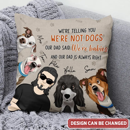 Personalized Pet Pillow Cover - Up to 4 Dogs/Cats - Mother's Day/Father's Day Gift for Dog/Cat Lovers - I'm Telling You I'm Not A Cat I'm A Baby