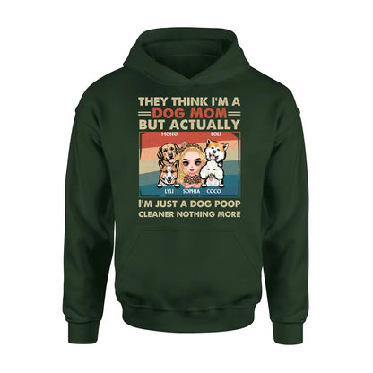 Personalized Dog Mom T-shirt/Hoodie - Gift Idea For Dog Lover/Mother's Day - Up to 4 Dogs - I'm Just A Dog Poop