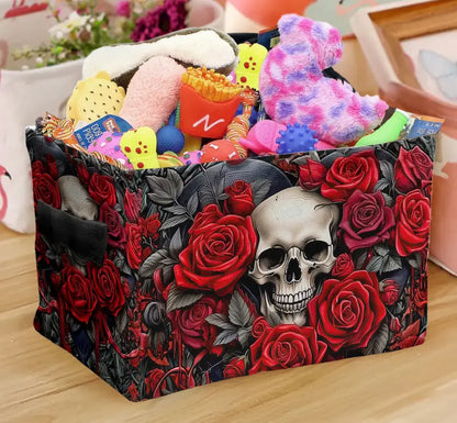 Personalized Skulls Roses Gothic Decorative Storage Box - Unique Gothic Home Decor and Gifts