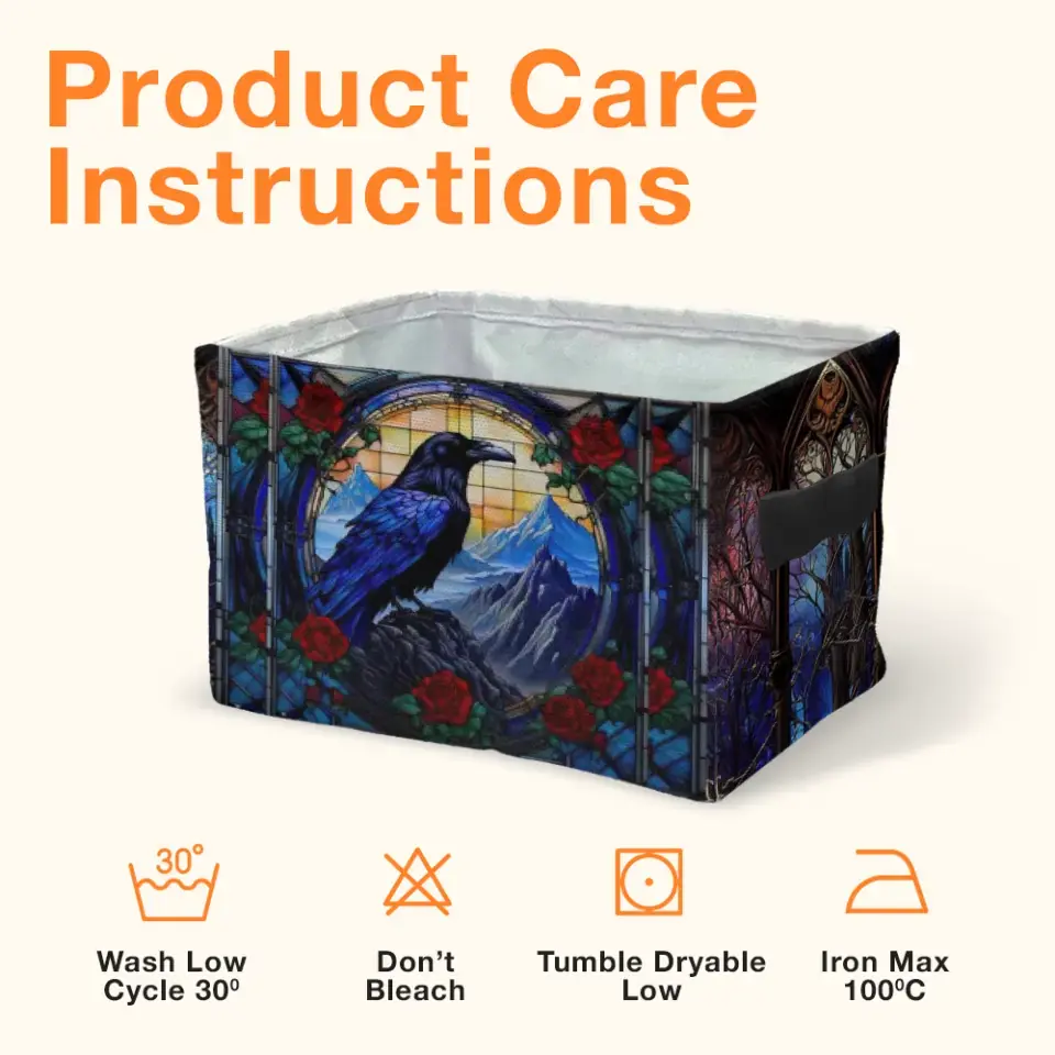 Personalized Gothic Raven Decorative Storage Box - Unique Gothic Home Decor and Gifts Idea