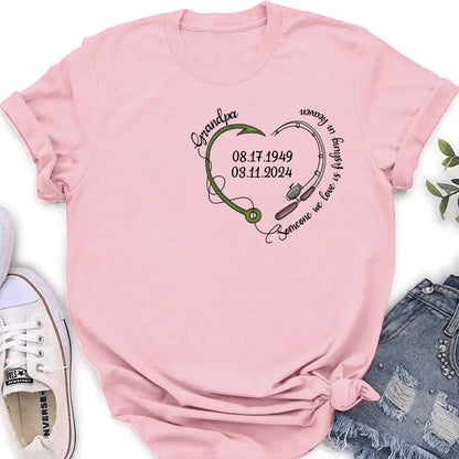 Personalized Memorial Fishing T-shirt/Hoodie - Gift Idea For Fishing Lovers - Someone We Love Is Fishing In Heaven