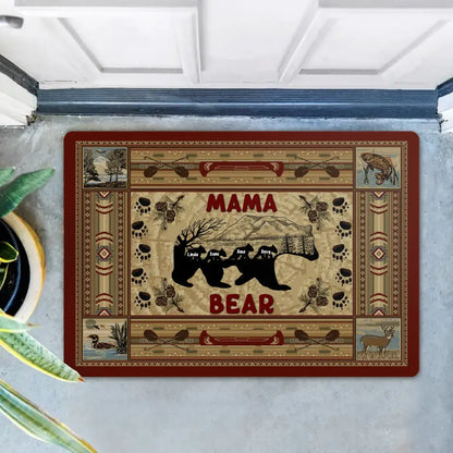 Personalized Mama Bear Doormat - Gifts For Mother's Day - Up to 4 Kids -  Mama Bear