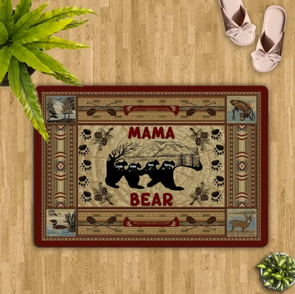 Personalized Mama Bear Doormat - Gifts For Mother's Day - Up to 4 Kids -  Mama Bear