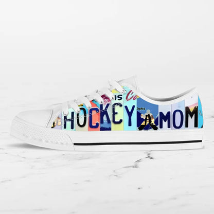 Custom Hockey Mom Canvas Sneakers - Mother's Day Gift Idea