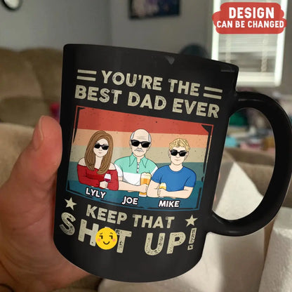 Personalized Dad Coffee Mug - Dad with up to 6 Children - Father's Day Gift Idea for Dad - Best Farter Ever Oops I Mean Father
