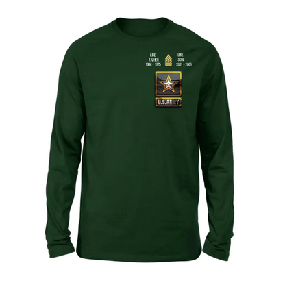 Personalized Veteran Shirt/Hoodie - Father's Day Gift Idea For Dad - Like Father Like Son