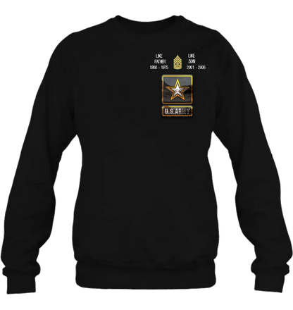 Personalized Veteran Shirt/Hoodie - Father's Day Gift Idea For Dad - Like Father Like Son