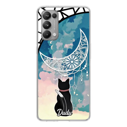 Custom Personalized Black Cat Phone Case - Gift Idea For Cat Lover - Case For Oppo/Xiaomi/Huawei