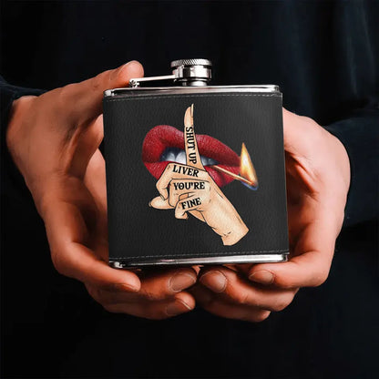 Personalized Leather Flask - Gift Idea for Friends/Besties